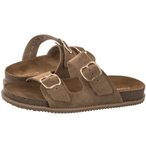 Klapki Beżowe 1WGI1_AZ _9TA (RY1383-b) Ryłko