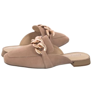 Klapki Beżowe 9-27104-20 317 Bark Suede (CP359-a) Caprice