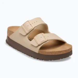 Klapki BIRKENSTOCK Arizona Flex Platform Birko-Flor sandcastle Beżowy