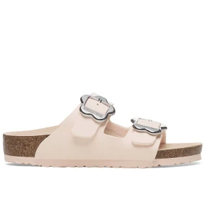 Klapki młodzieżowe Birkenstock Arizona Flower Buckle 1029490 - różowe