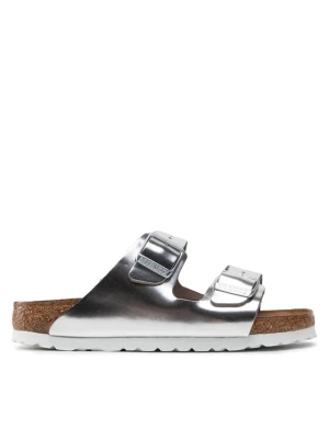 Klapki Birkenstock Arizona Metallic 1005961 Srebrny