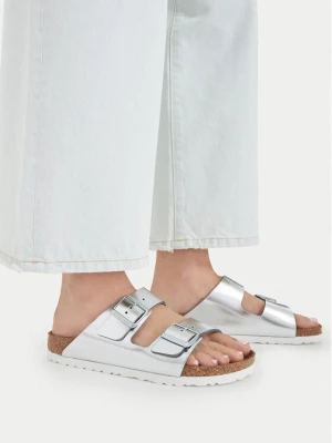 Klapki Birkenstock Arizona Metallic 1005961 Srebrny