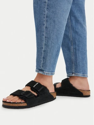 Klapki Birkenstock Arizona Shearling 0752663 Czarny