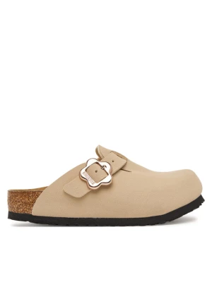 Klapki Birkenstock Boston Flower Buckle 1030630 S Beżowy