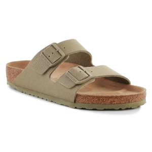 Klapki Birkenstock Rivet Logo Vegan Canvas Faded 1023958 zielone