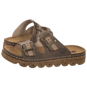 Klapki Brązowe V8751-24 Brown (RI275-a) Rieker