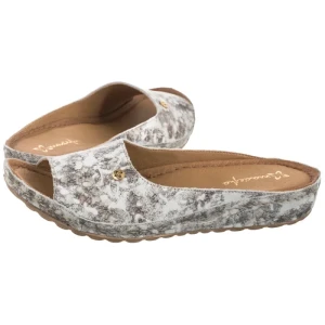Klapki Brązowe/Złote w Kwiaty 02628-46/00-1 (MA238-f) Maciejka