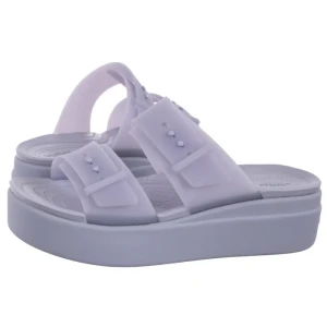 Klapki Brooklyn Buckle Frosted Low Wedge Purple Moon 210980-5BR (CR368-a) Crocs