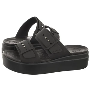 Klapki Brooklyn Buckle Low Wedge Black 207431-001 (CR293-b) Crocs