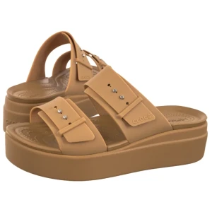 Klapki Brooklyn Buckle Low Wedge Umber 207431-2HI (CR293-d) Crocs