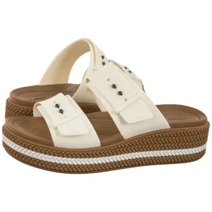 Klapki Brooklyn Woven Buckle Chalk 209978-0WV (CR398-b) Crocs