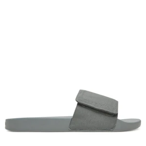 Klapki Calvin Klein Adj Pool Slide Canvas Logo HM0HM01749 Szary