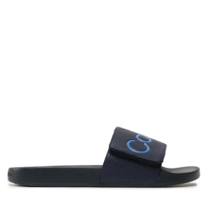 Klapki Calvin Klein Adj Pool Slide Pu HM0HM00957 Granatowy