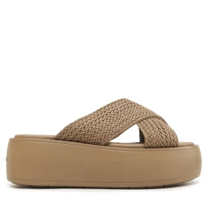 Klapki Calvin Klein Bubble Slide-Woven HW0HW01468 Brązowy