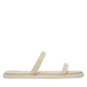 Klapki Calvin Klein Double Bar Slide - Jelly HW0HW02417 Écru