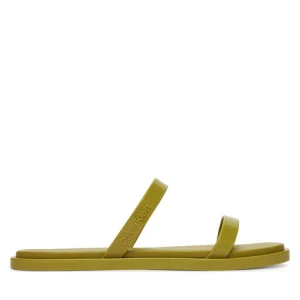 Klapki Calvin Klein Double Bar Slide - Jelly HW0HW02417 Zielony