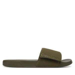 Klapki Calvin Klein Ess Slide Adj Monobrand Cv HM0HM02115 Zielony