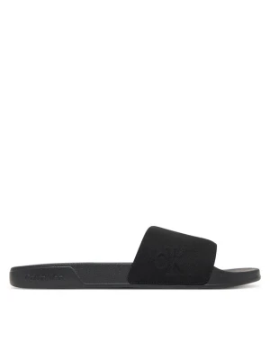 Klapki Calvin Klein Ess Slide Hf Side Logo Cv HM0HM02227 Czarny