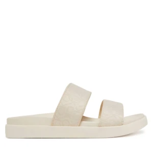 Klapki Calvin Klein Flat Slide Jacq HW0HW02486 Écru