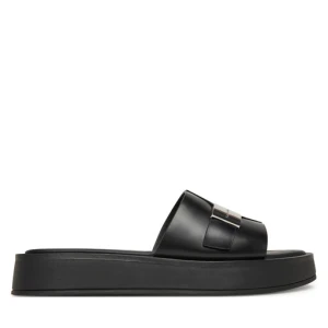 Klapki Calvin Klein Flatform Slide W/Ck Hw - Lth HW0HW02368 Czarny