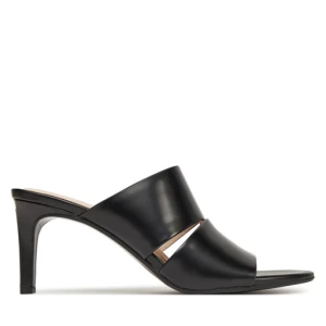 Klapki Calvin Klein Heel Mule 70 - Lth 2 Straps HW0HW02460 Czarny