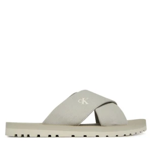 Klapki Calvin Klein Jeans Cross Sandal Crxs Tx YM0YM01223 Szary