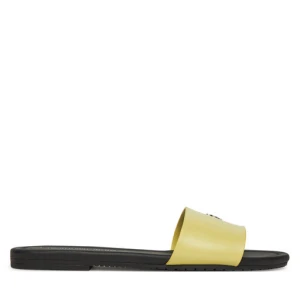 Klapki Calvin Klein Jeans Flat Sandal Slide Mg YW0YW01697 Żółty