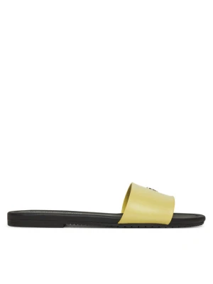 Klapki Calvin Klein Jeans Flat Sandal Slide Mg YW0YW01697 Żółty