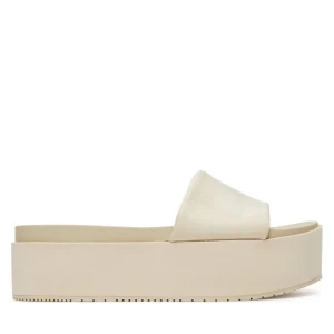 Klapki Calvin Klein Jeans Flatform Sandal Slide In Nylon YW0YW01791 Écru