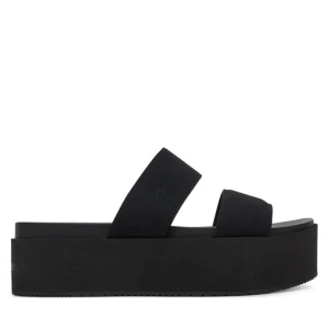 Klapki Calvin Klein Jeans Flatform Sandal Webbing In YW0YW01789 Czarny