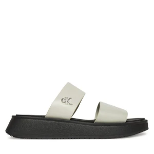 Klapki Calvin Klein Jeans Sandal Slide Double Strap YW0YW01694 Biały