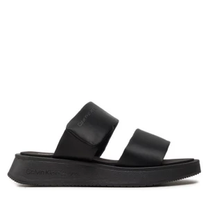 Klapki Calvin Klein Jeans Slide Double Strap Sandal Dc YW0YW01355 Czarny