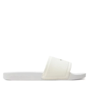 Klapki Calvin Klein Jeans Slide Institutional Metallic YM0YM01018 Biały