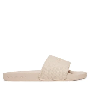 Klapki Calvin Klein Jeans Slide Monogram Wn YW0YW01835 Beżowy