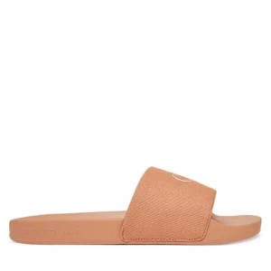 Klapki Calvin Klein Jeans Slide Monogram Wn YW0YW01835 Koralowy