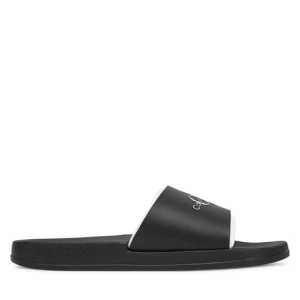 Klapki Calvin Klein Jeans Slide Rubber Neoprene Monologo YM0YM00361 Czarny
