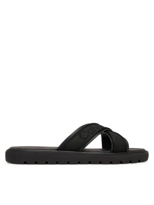 Klapki Calvin Klein Sq Molded Sandal Xcross Wb HM0HM02101 Czarny