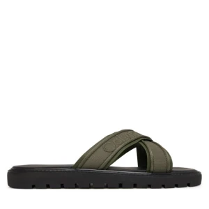Klapki Calvin Klein Sq Molded Sandal Xcross Wb HM0HM02101 Zielony