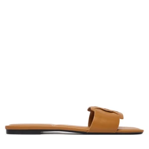 Zdjęcie produktu Klapki Calvin Klein Square Flat Sandal Emblem HW0HW03128 Brązowy