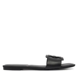 Klapki Calvin Klein Square Flat Sandal Emblem HW0HW03128 Czarny