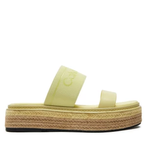 Klapki Calvin Klein Wedge Slide He HW0HW01966 Żółty