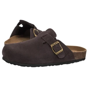 Klapki Ciemnobrązowe DK7918/26 D BR (FO247-b) Filippo