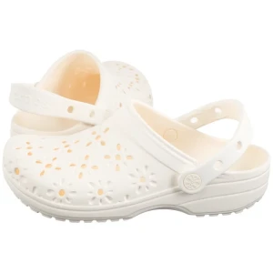 Klapki Classic Floral Cut Out Clog Chalk 210943-0WV (CR345-a) Crocs