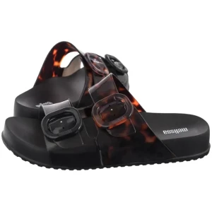 Klapki Cozy Slide AD 33913/AN716 Black/Clear Tortoise (ML328-b) Melissa