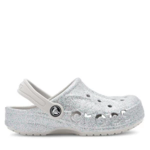 Klapki Crocs BAYA GLITTER CLOG K 207015-040 Srebrny