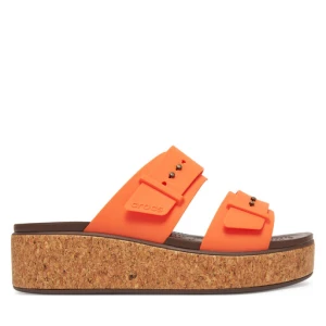 Klapki Crocs Brooklyn Cork Buckle 211252 Pomarańczowy