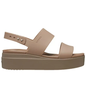 Klapki Crocs Brooklyn Low Wedge 206453-2EL - beżowe