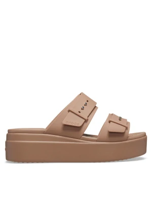 Klapki Crocs Brooklyn Low Wedge Sandal W 207431 Beżowy