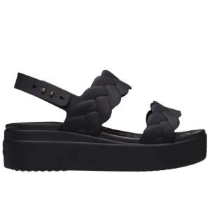 Zdjęcie produktu Klapki Crocs Brooklyn Woven Low Wedge 209977-060 - czarne