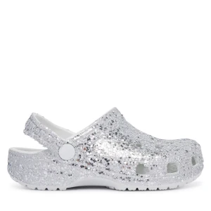 Klapki Crocs Classic Dazzle Glitter Clog K 213915 Srebrny